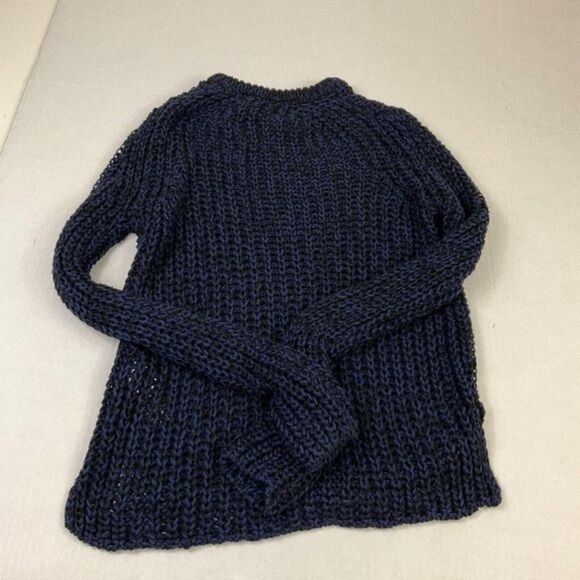 Zara Womens Cable Knit Tunic Sweater Black Blue Long Sleeve Pullover S Small - Picture 10 of 11